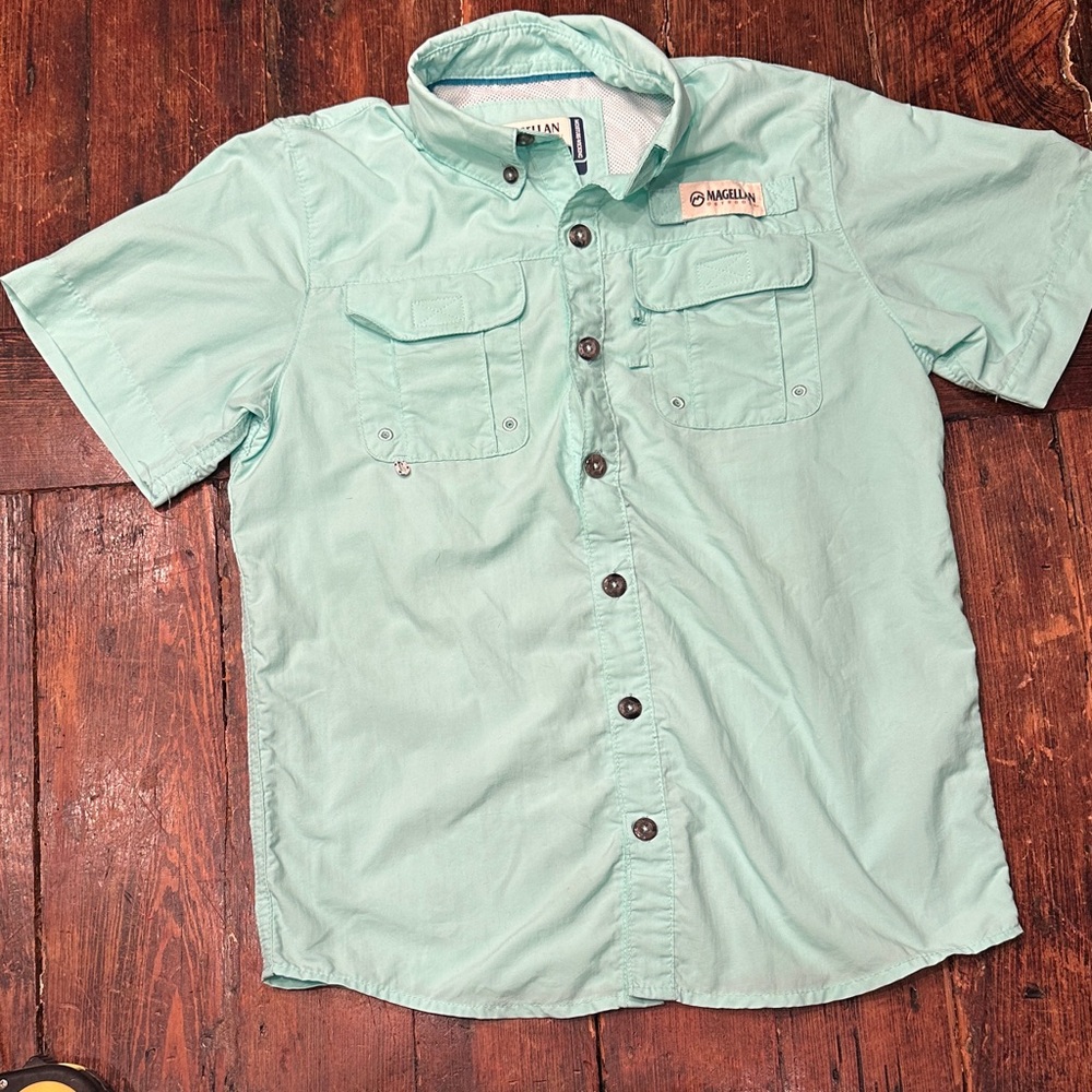 Magellan Outdoors Kids Mint Button-Up Shirt